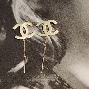18k saudi gold chanel tictac earrings